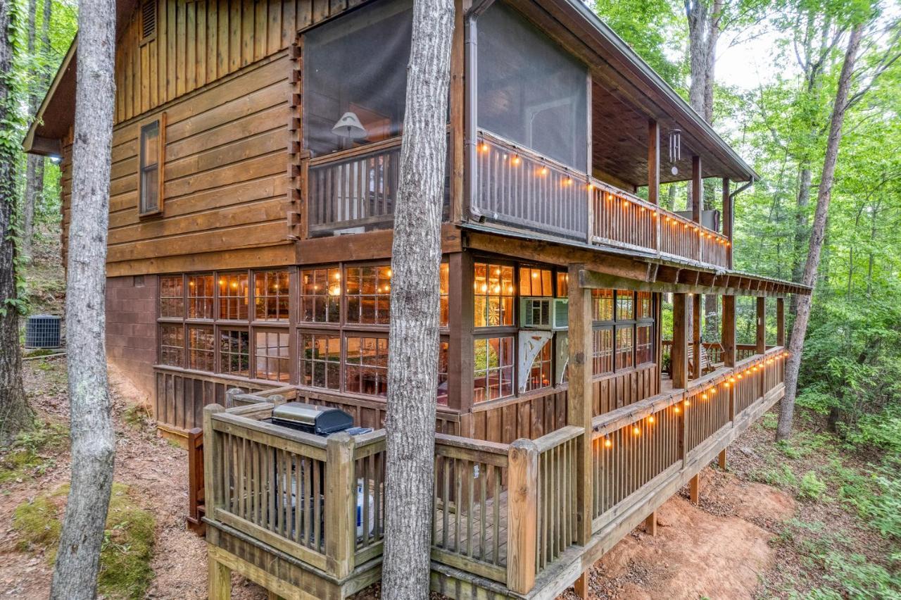 Secluded Sunrise Ridge-10 Min From Blue Ridge, King Beds, Hot Tub, 2 Porches, Fireplace Wood Burning, Mountain View, Cozy 外观 照片